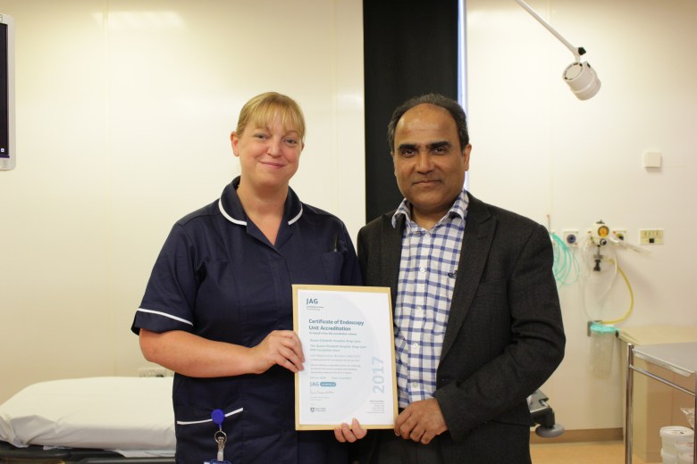 Unit manager Helen Smith and Dr Shailesh Karanth