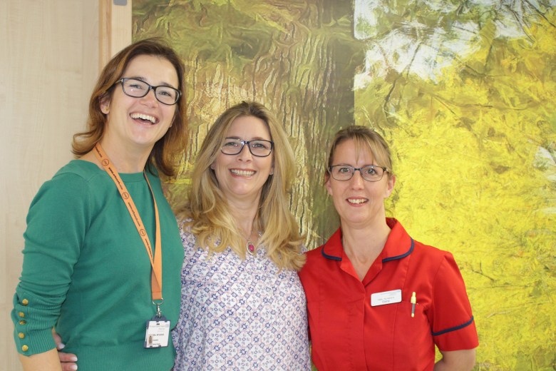 Emma Matthews with Amy Burger and Elaine Rudd
