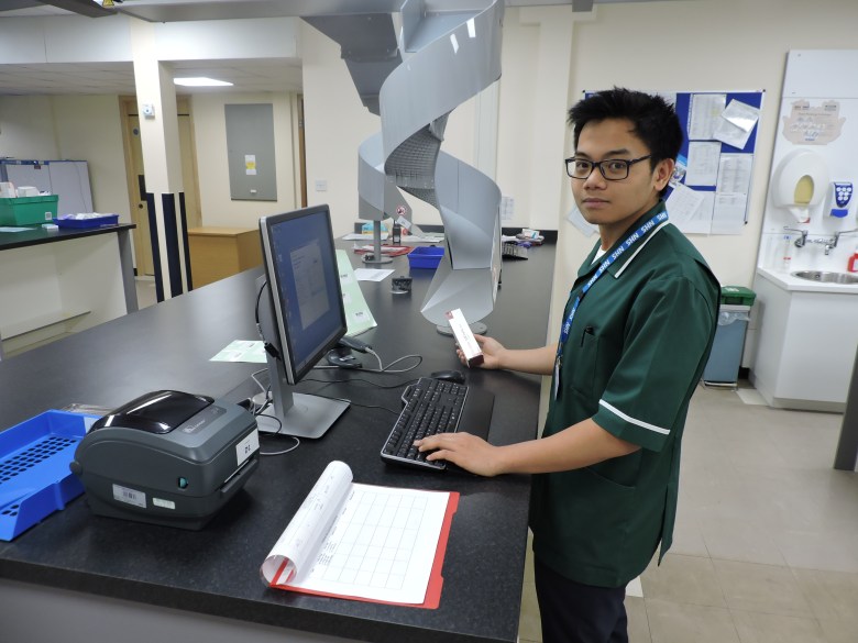 Apprentice pharmacist Rapik Mangaser