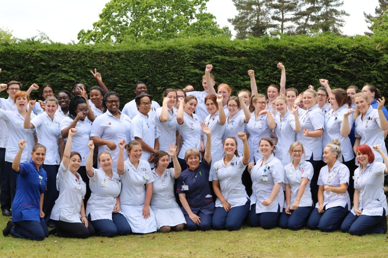 3rd year student nurses cheer