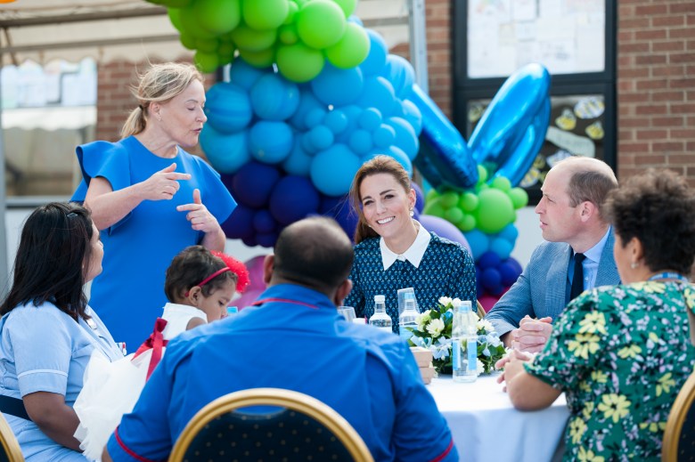 The Duke and Duchess of Cambridge met with staff at the QEH in King's Lynn.