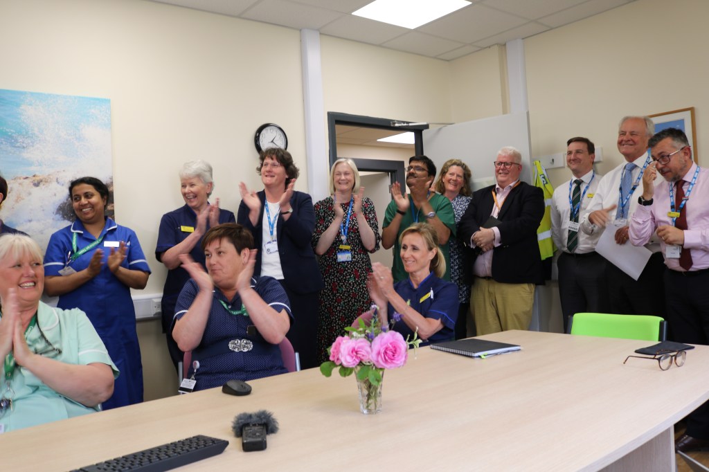 Team QEH celebrating the good news