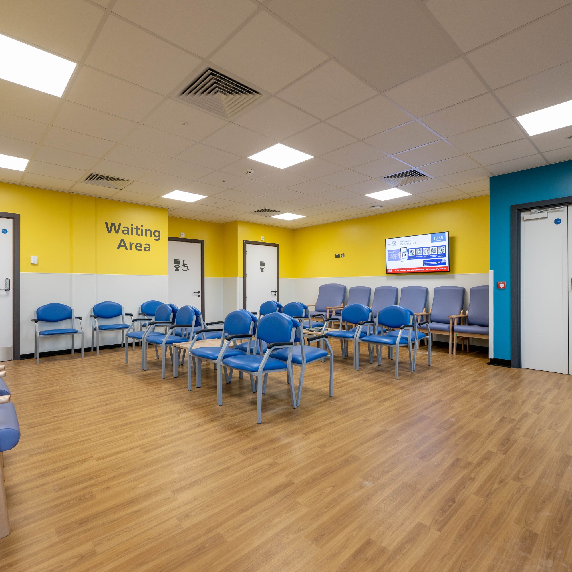 Image of waiting area in Endoscopy Unit