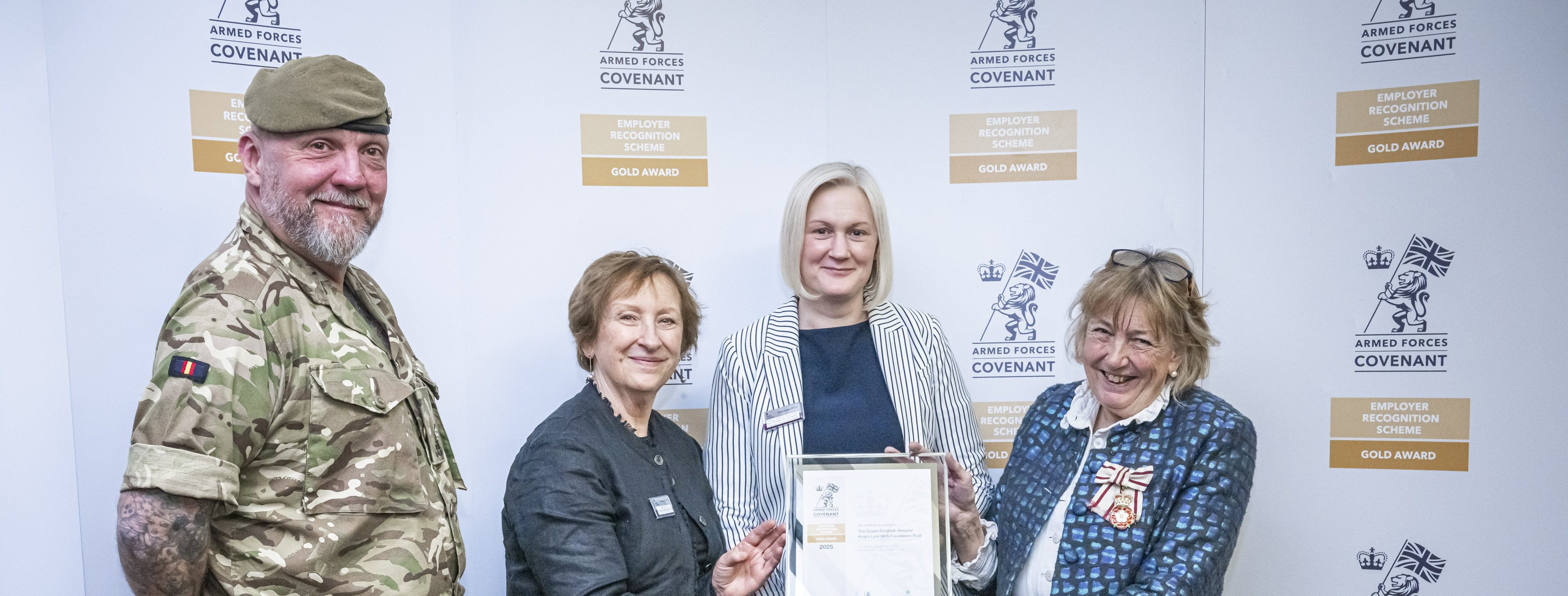 Gold recognition for QEH’s continued support to the Armed Forces ...