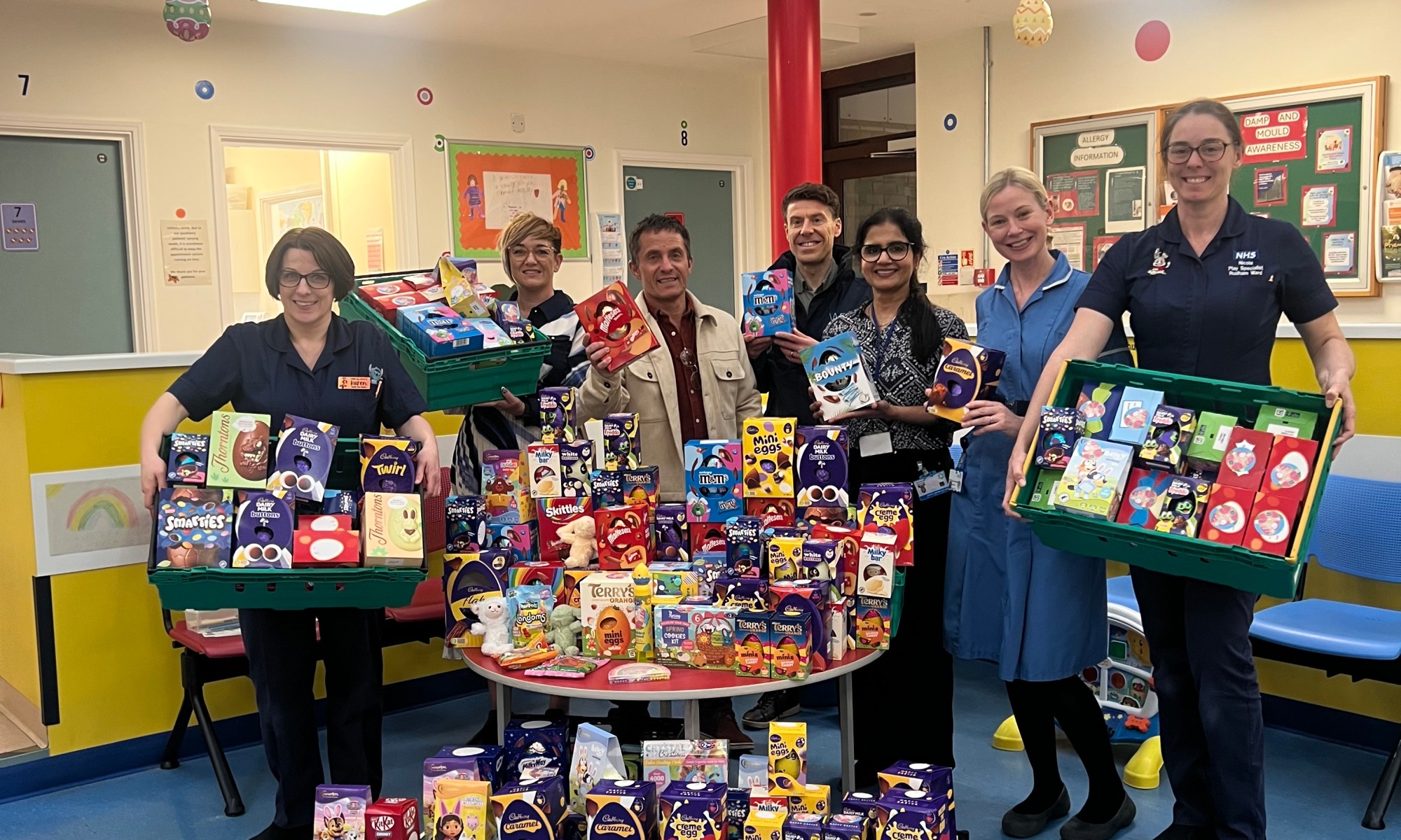 Radio West Norfolk with a haul of Easter Eggs