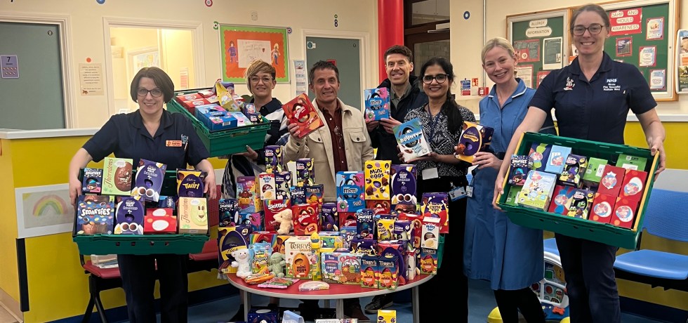 Radio West Norfolk with a haul of Easter Eggs