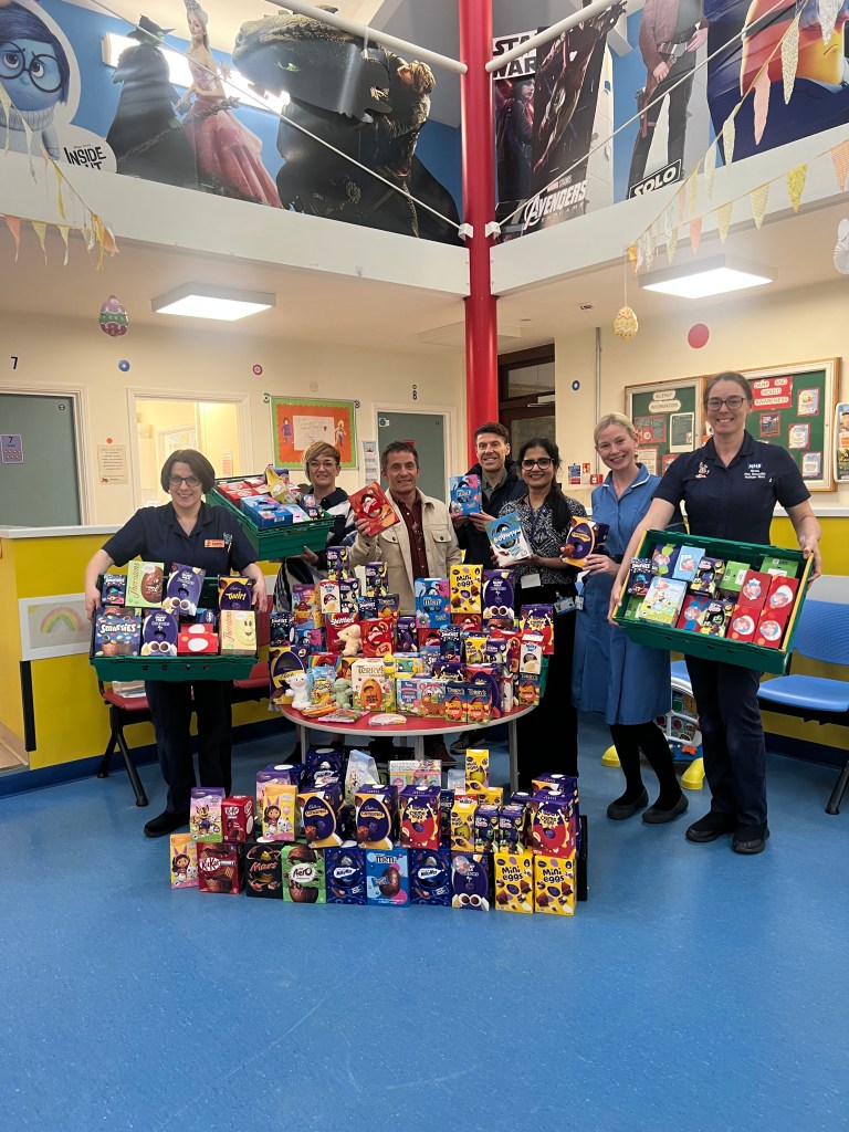 Radio West Norfolk with a haul of Easter Eggs
