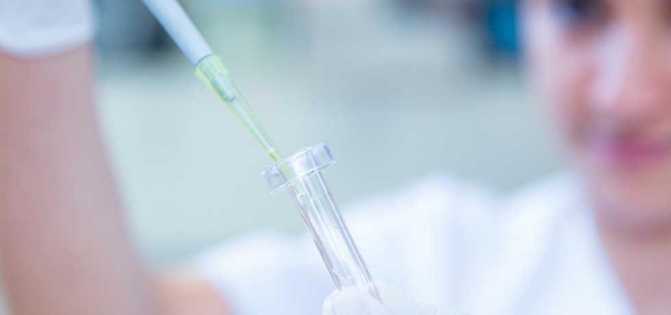 research picture of pipette and test tube